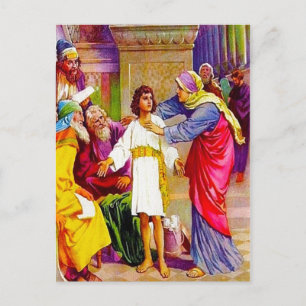 Luke 2:41-50 Jesus i Hans Far House vycard Vykort