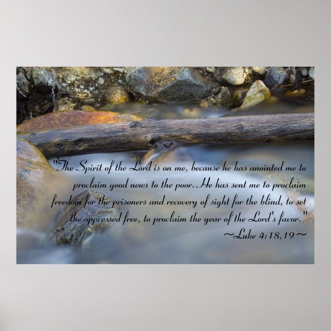 Luke 4:18-19 Poster (Framsidan)