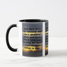 Luke 5:26 KJV Bible Scripture Pic Two-Tone Mugg