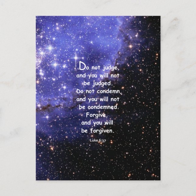 Luke 6:37 vykort (Framsida)