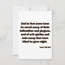 Luke 7:21 KJV Bible Scripture Hälsning