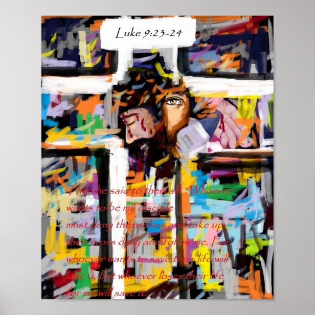 Luke 9:23-24 poster (Framsidan)