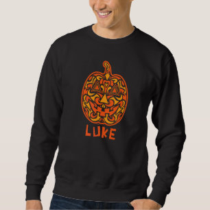 Luke Halloween Socker Skalle Lång Ärmad Tröja