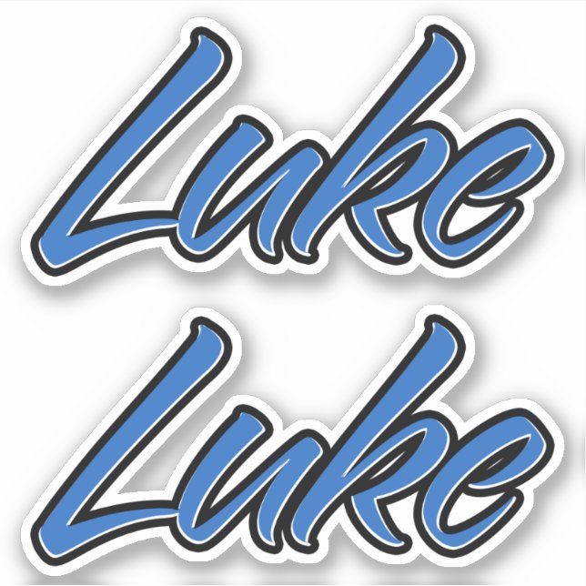 Luke Name blue Aufkleber Sticker Stickerset Klistermärken (Framsida)