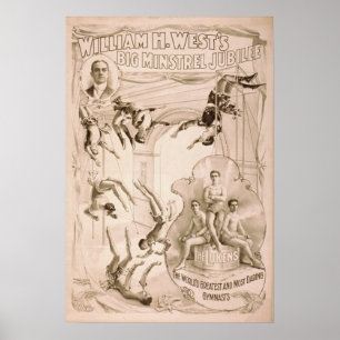 Lukens Gymnist Aerialist Act VAUDEVILLE Poster