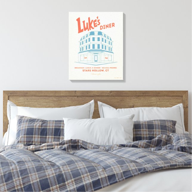 Luke's Diner Stars Hollow Design Canvastryck (Insitu (sovrum))