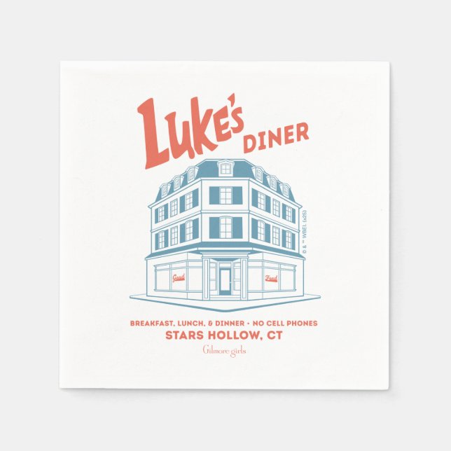 Luke's Diner Stars Hollow Design Pappersservett (Framsidan)