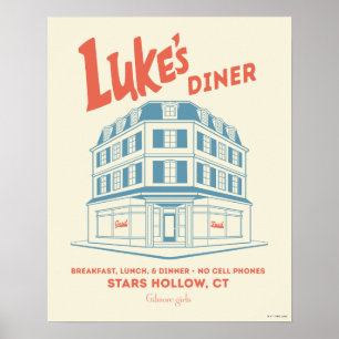 Luke's Diner Stars Hollow Design Poster