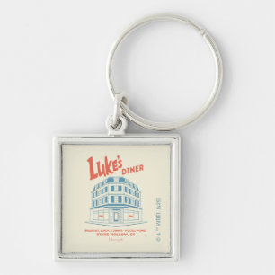 Luke's Middag Stars Hollow Design Fyrkantig Silverfärgad Nyckelring