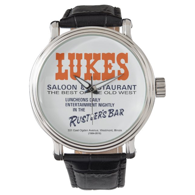 Lukes Saloon and Restaurant, Westmont, IL Armbandsur (Framsida)