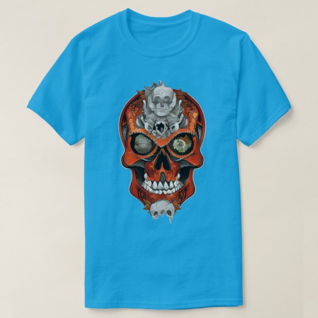 LUKS Skull T-shirt Psychedelic (Design framsida)