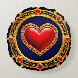 Luksuriös Guldhjärteram Rund Kudde