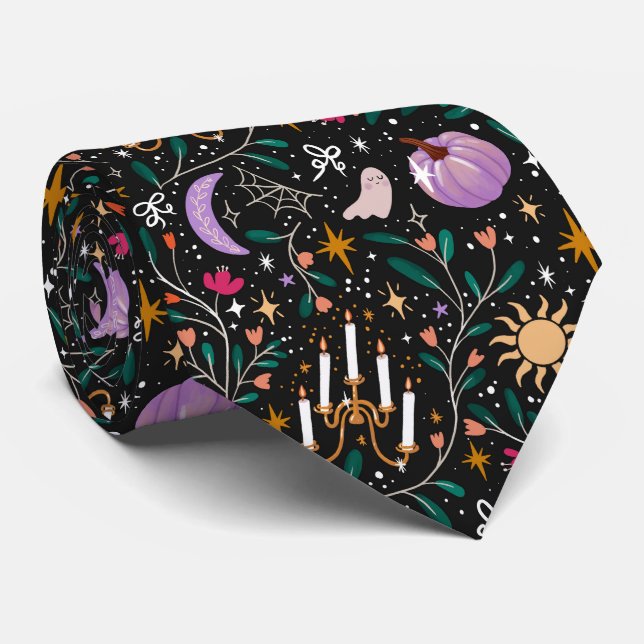 Luksuriös Halloweenfest Skräckig Klassisk Modern Slips (Rullad)
