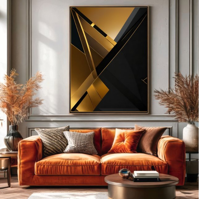 Luksuriös Svart Guld Grafik Poster (Skapare uppladdad)
