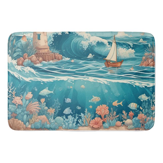 Lukt och havsbild Dreamscape Badrumsmatta (Framsidan)