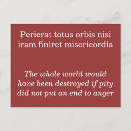 Lukt och ilska - Seneca, Elder-citatet Vykort