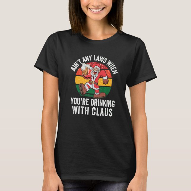 Lukta lagar när du dricker Claus Chri T Shirt (Framsida)