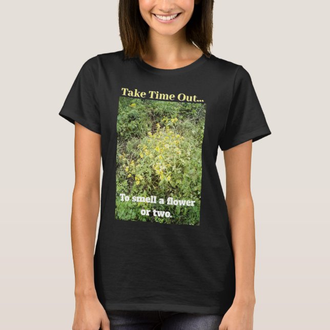 Lukta på en eller två blommor t shirt (Framsida)
