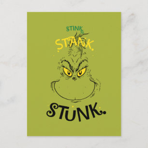 Luktade illa, stank, stunk herr Grinch Citat Vykort