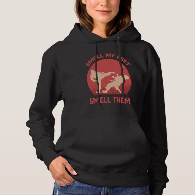 Luktar mina fötter Luktar dem  Karate Kampkonst De T Shirt (Framsida)