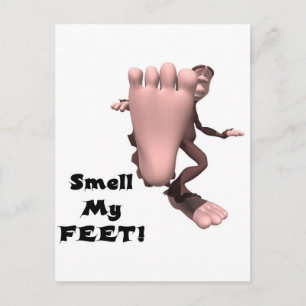 Luktar på mina fötter Big Foot Monster Vykort
