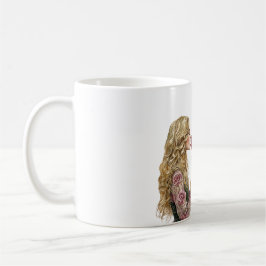 Luktar rosor blond flicka kaffemugg