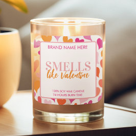Luktar som Alla hjärtans dag Rosa Ljus Etikett