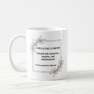 Luktar som en förrädare Arbetskamrat som lämnar mu Kaffemugg