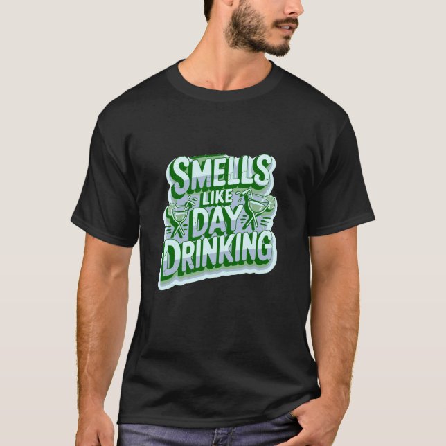 Luktar som heldagsdrickande t shirt (Framsida)