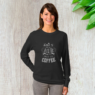 Luktar som kaffemönor med lång Sleeve T Shirt