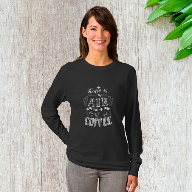 Luktar som kaffemönor med lång Sleeve T Shirt (Skapare uppladdad)