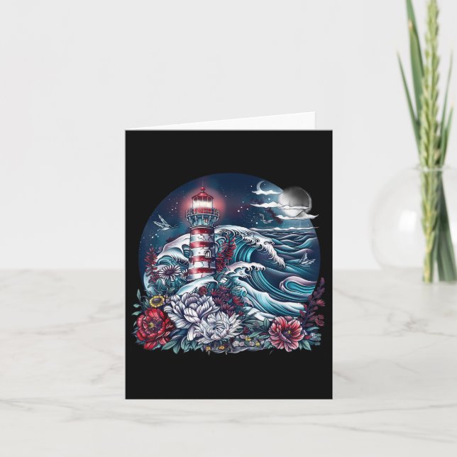 Luktfyr Seaside House Sailing Sea Boot Light Kort (Framsida)