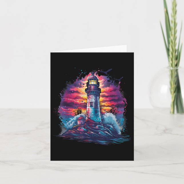 Luktfyr Seaside House Sailing Sea Boot Light Kort (Framsida)