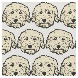 Luktväv med Aprikot Doodle hundar Tyg