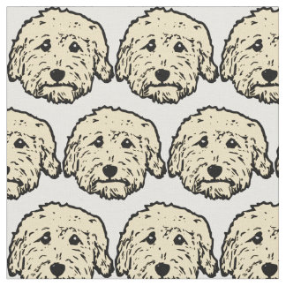 Luktväv med Aprikot Doodle hundar Tyg
