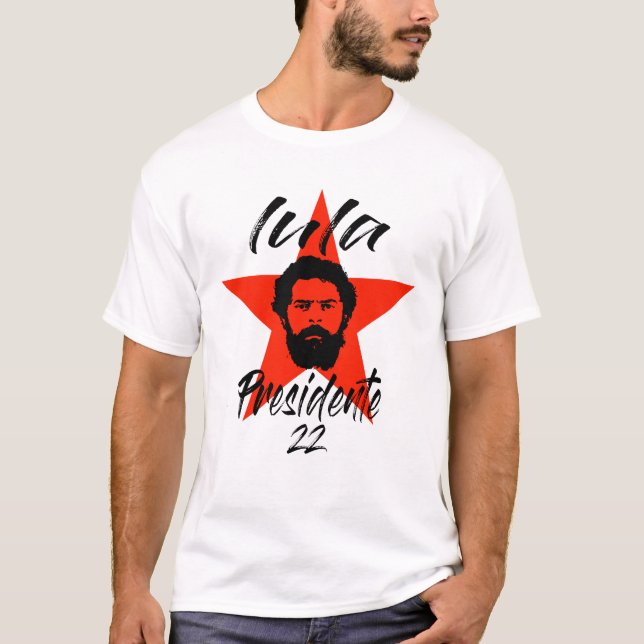 Lula 2022 Lula Presidente 13 Fora Bolsonaro T Shirt (Framsida)