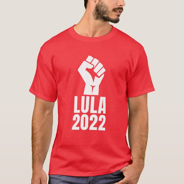 Lula 2022 Raised Fist T Shirt (Framsida)