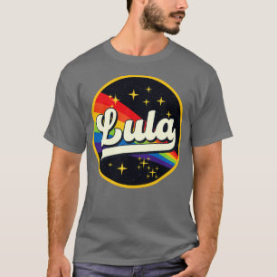Lula Rainbow i Space Vintage Stil T Shirt