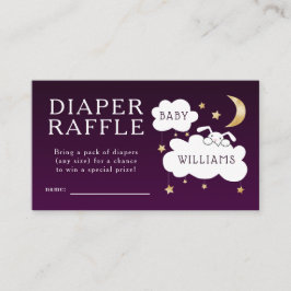 Lullaby Baby Shower Lila Diaper Raffle Biljett Tilläggskort