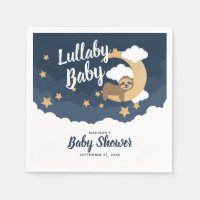 Lullaby Baby Sloth Måne Baby Shower