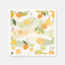 Lullaby i Citrus Grove Baby Shower Papper Napkins