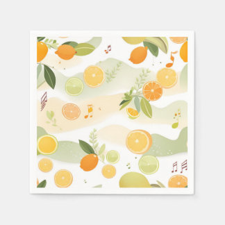 Lullaby i Citrus Grove Baby Shower Papper Napkins Pappersservett