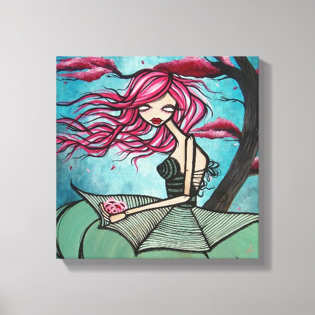 "Lullaby of Birdland" Wrapped Canvas, 12"x12" Canvastryck (Framsida)