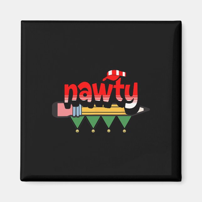 Lulu Darling Naughty eller Nice-jullappen Magnet (Framsidan)
