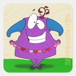 Lulu, dekal fyrkantigt klistermärke