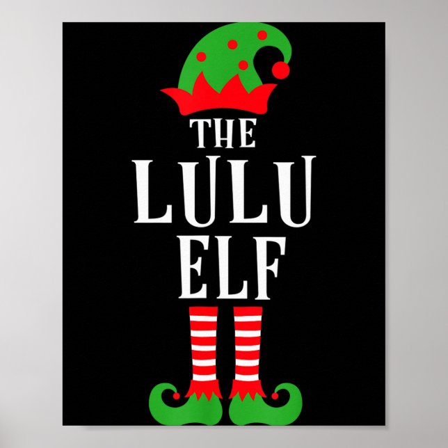 Lulu Elf Family Matching Group Christmas Gift Funn Poster (Framsidan)