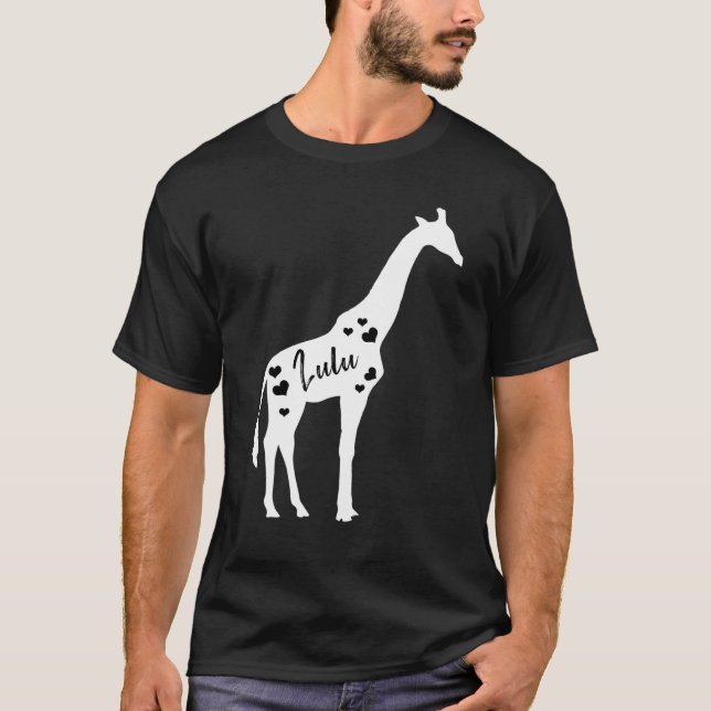 Lulu Giraffe Grandföräldrar Day Safari Zoo Grandmo T Shirt (Framsida)
