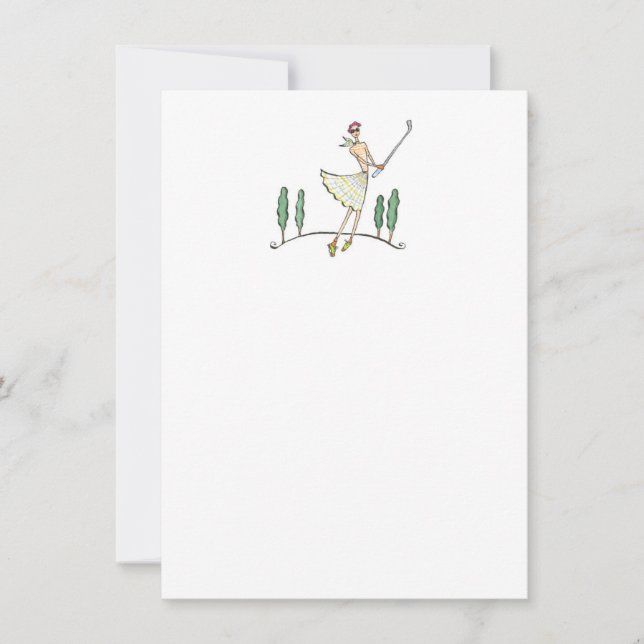 Lulu Notes/Golf Outing / 4,5 x 6,25-platta kort (Framsida)