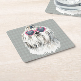 Lulu the Lhasa Underlägg Papper Kvadrat
