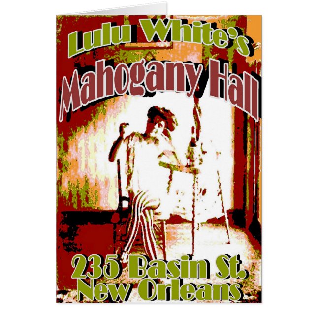 Lulu Whites Brothel New Orleans Hälsningskort (Framsidan)